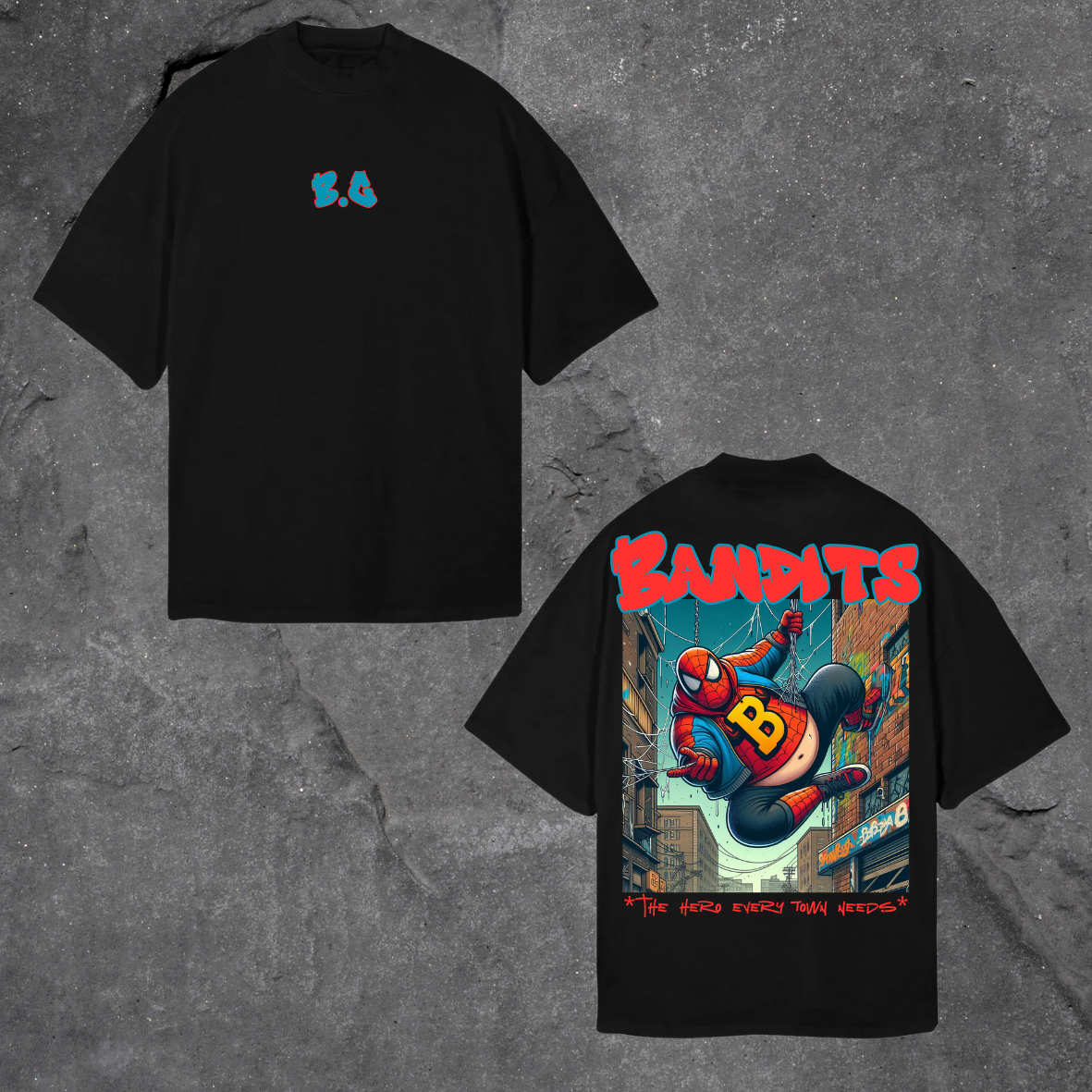 Camiseta negra oversize -Spiderman