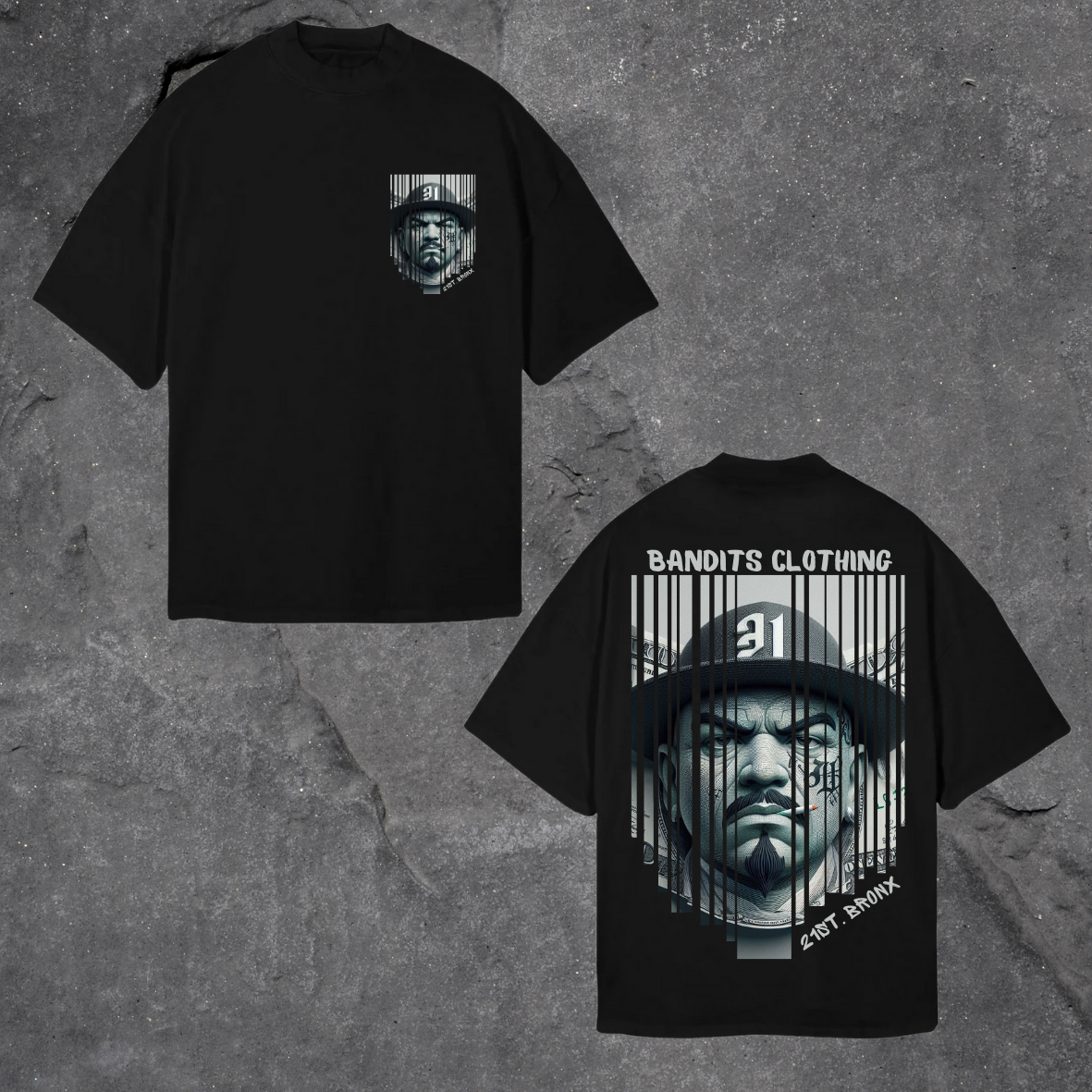 Camiseta negra oversize -Chicano