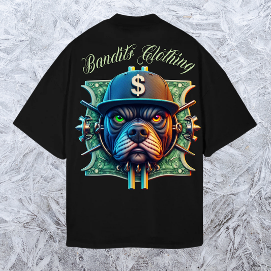 Camiseta negra oversize -Pitbull